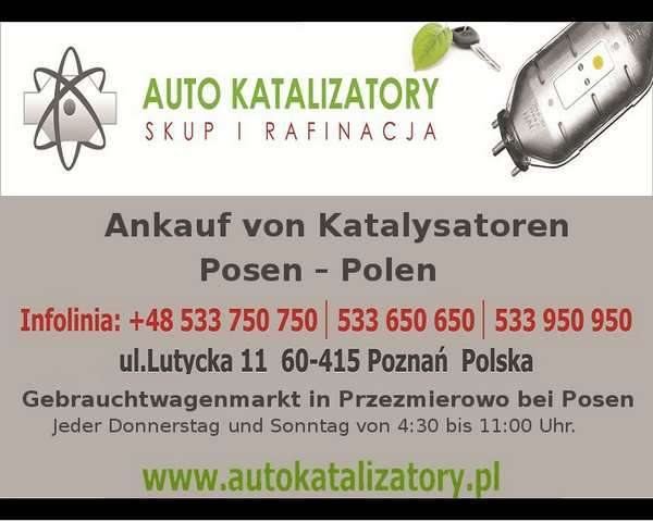 Ankauf von Katalysatoren - Gute Preise - Barzahlung
